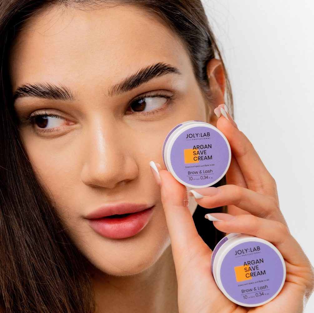 Захисний аргановий крем для брів та вій Argan Save Cream Joly:Lab
